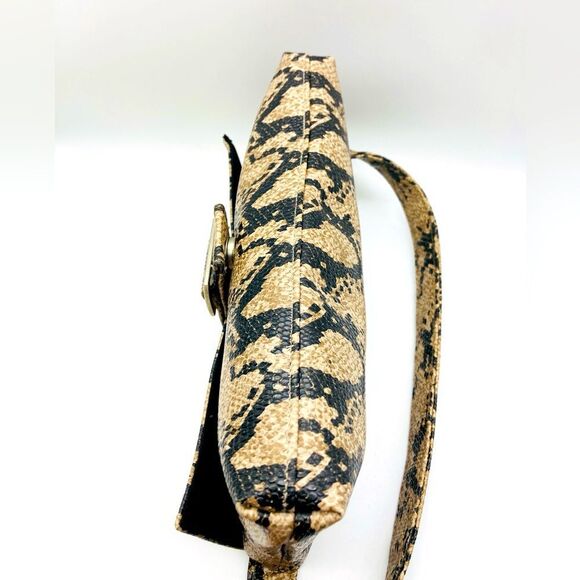 Steve Madden Snakeskin Pattern Tan and Black Women's Bag - Picture 6 of 8